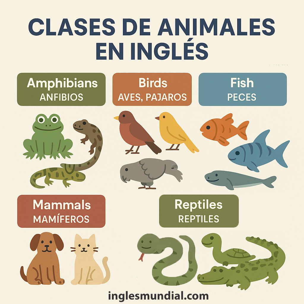 Clases de animales infografía